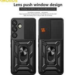 Amorus Samsung Galaxy S26 Plus Shield Case met Camera-schuif