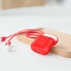 Baseus Luxe AirPods 1/2 Case met Anti-Lost Strap