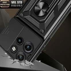 CaseBody Motorola Edge 50 Neo 5G Shield Case met Camera-schuif