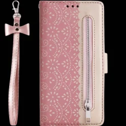 CaseBody Samsung Galaxy A12 Lace Zipper Portemonnee Hoesje