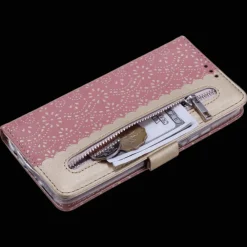 CaseBody Samsung Galaxy A12 Lace Zipper Portemonnee Hoesje