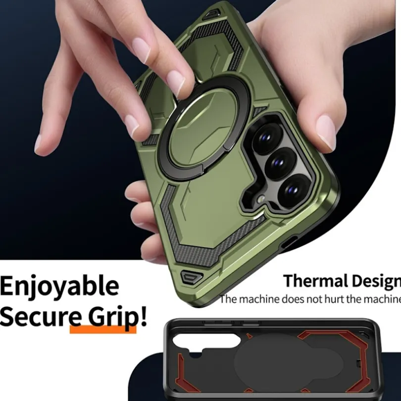 CaseBody Samsung Galaxy S26 Magnetic Kickstand Ring Hoesje