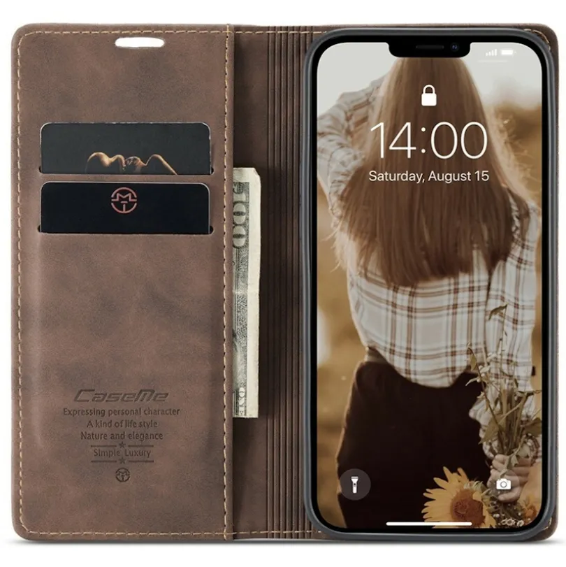 Caseme iPhone 13 Business Wallet Bookcase Hoesje