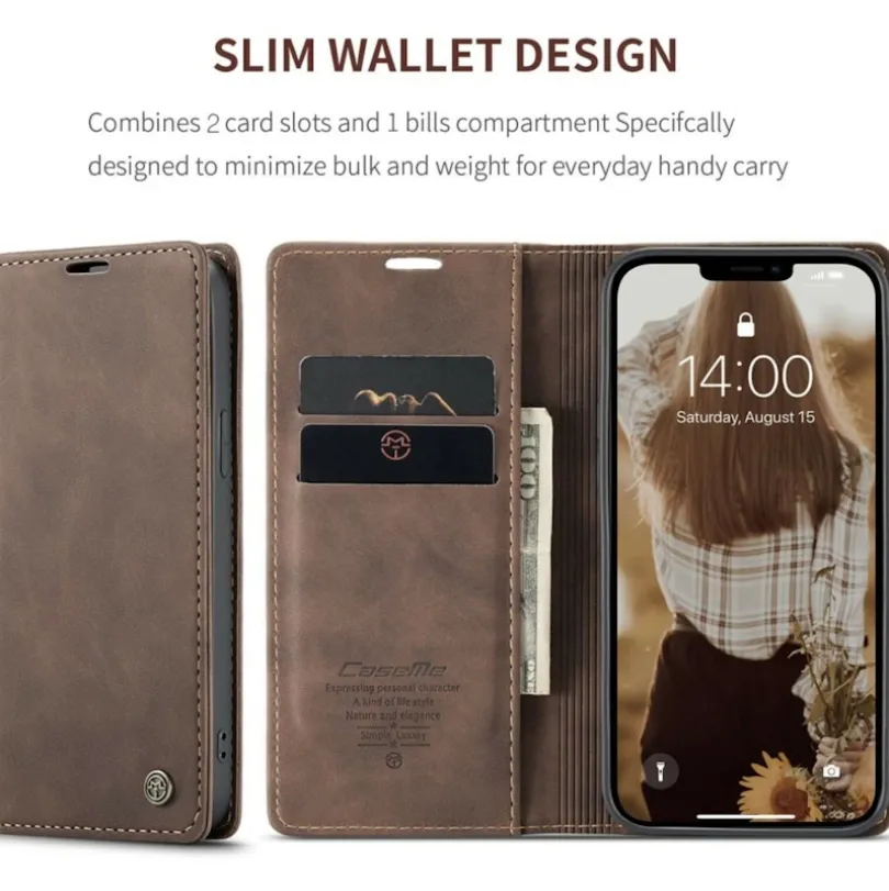 Caseme iPhone 13 Business Wallet Bookcase Hoesje
