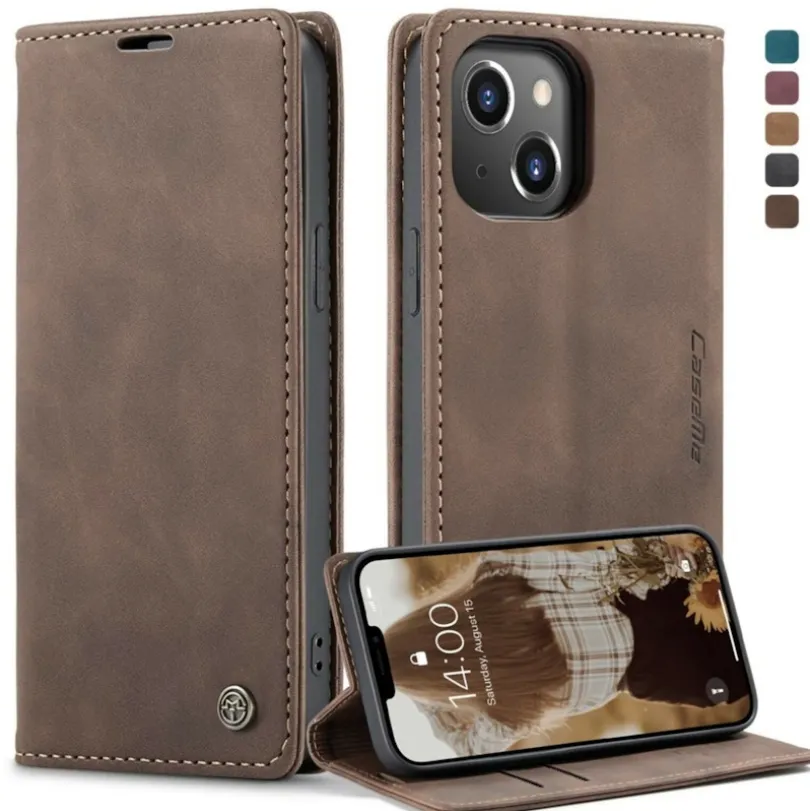 Caseme iPhone 13 Business Wallet Bookcase Hoesje