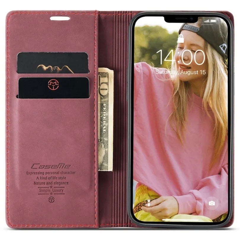Caseme iPhone 13 Business Wallet Bookcase Hoesje
