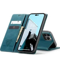 Caseme iPhone 14 Pro Max Retro Portemonnee Hoesje