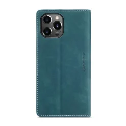 Caseme iPhone 13 Pro Max Retro Portemonnee Hoesje Blauw