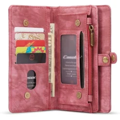 Caseme iPhone 13 Pro Portemonnee Hoesje Alles-in-één Rood