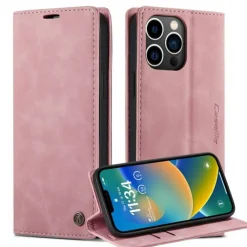 Caseme iPhone 14 Pro Retro Portemonnee Hoesje
