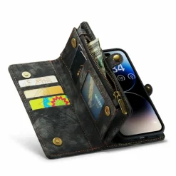 Caseme iPhone 15 Pro Vintage Portemonnee Hoesje