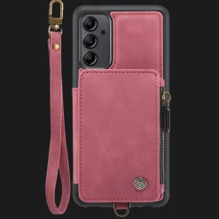 Caseme Samsung A14 Zipper Pocket Wallet Hoesje