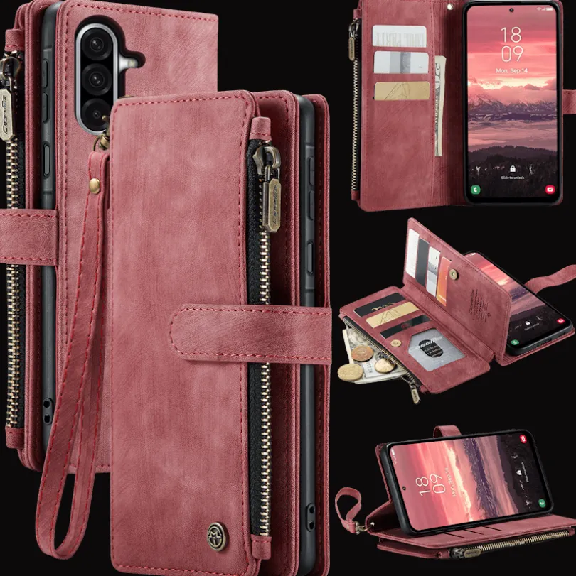 Caseme Samsung Galaxy A57 Vintage Wallet Hoesje