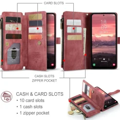 Caseme Samsung Galaxy A57 Vintage Wallet Hoesje