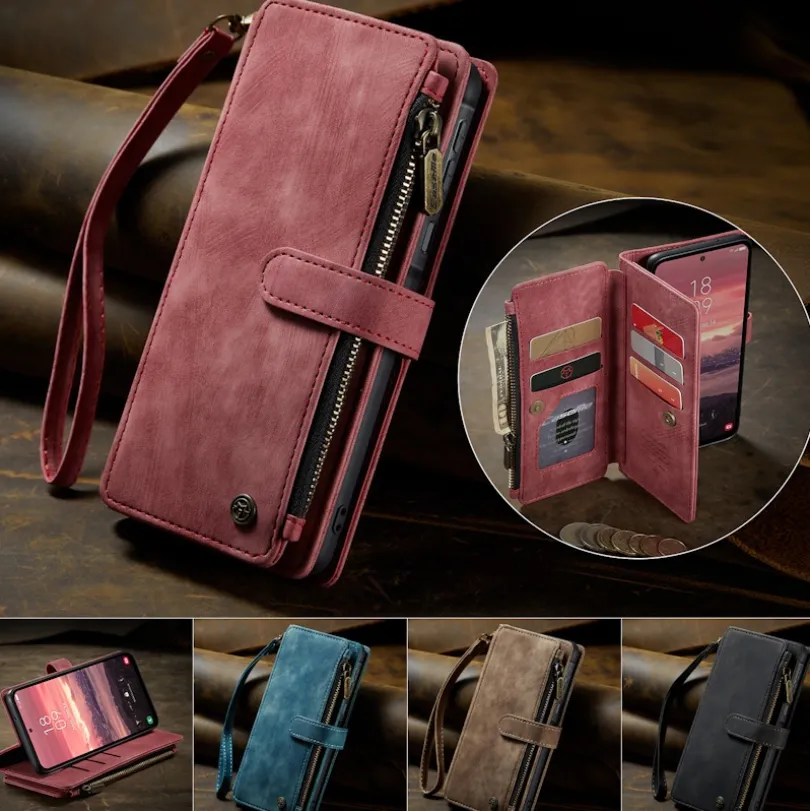 Caseme Samsung Galaxy A57 Vintage Wallet Hoesje