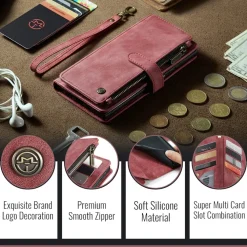 Caseme Samsung Galaxy A57 Vintage Wallet Hoesje
