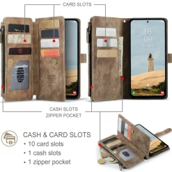 Caseme Samsung Galaxy A57 Vintage Wallet Hoesje