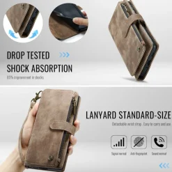 Caseme Samsung Galaxy A57 Vintage Wallet Hoesje