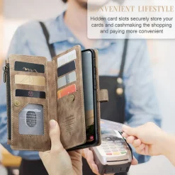 Caseme Samsung Galaxy A57 Vintage Wallet Hoesje