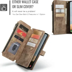 Caseme Samsung Galaxy A57 Vintage Wallet Hoesje