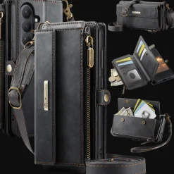 Caseme Samsung Galaxy S26 Luxe Alles-in-één Portemonnee Hoesje
