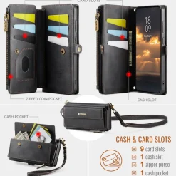 Caseme Samsung Galaxy S26 Luxe Alles-in-één Portemonnee Hoesje
