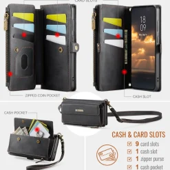 Caseme Samsung Galaxy S26 Plus Luxe Alles-in-één Portemonnee Hoesje