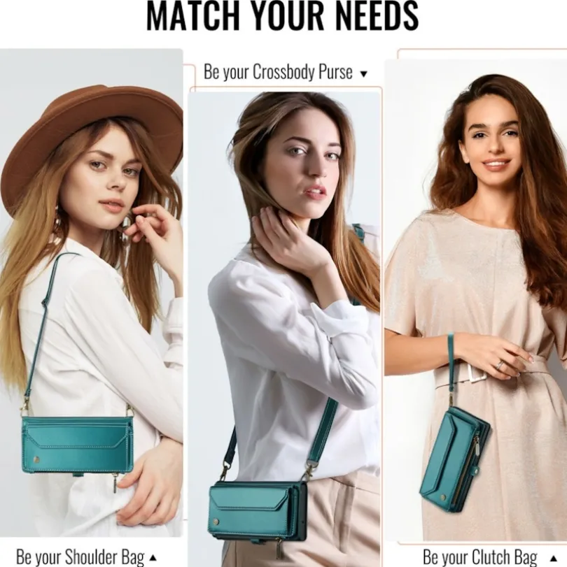 Caseme Samsung S24 FE Clutch Wallet met Koord