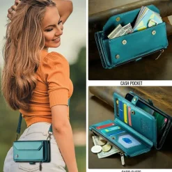 Caseme Samsung S24 FE Clutch Wallet met Koord