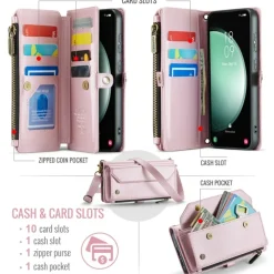 Caseme Samsung S23 FE Clutch Wallet met Koord