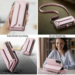 Caseme Samsung S23 FE Clutch Wallet met Koord