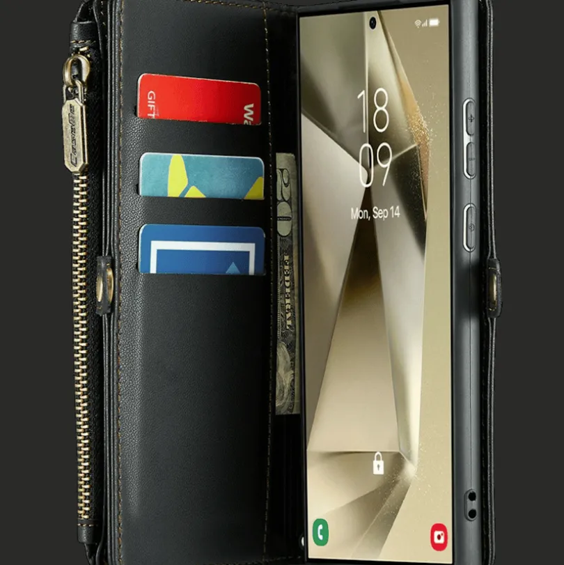 Caseme Samsung S24 Ultra Clutch Wallet met Koord