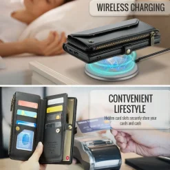 Caseme Samsung S24 Ultra Clutch Wallet met Koord