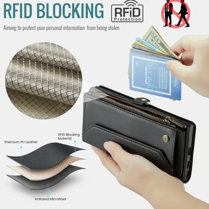 Caseme Samsung S24 Ultra Clutch Wallet met Koord