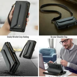 Caseme Samsung S24 Ultra Clutch Wallet met Koord