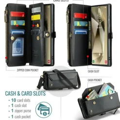 Caseme Samsung S24 Ultra Clutch Wallet met Koord