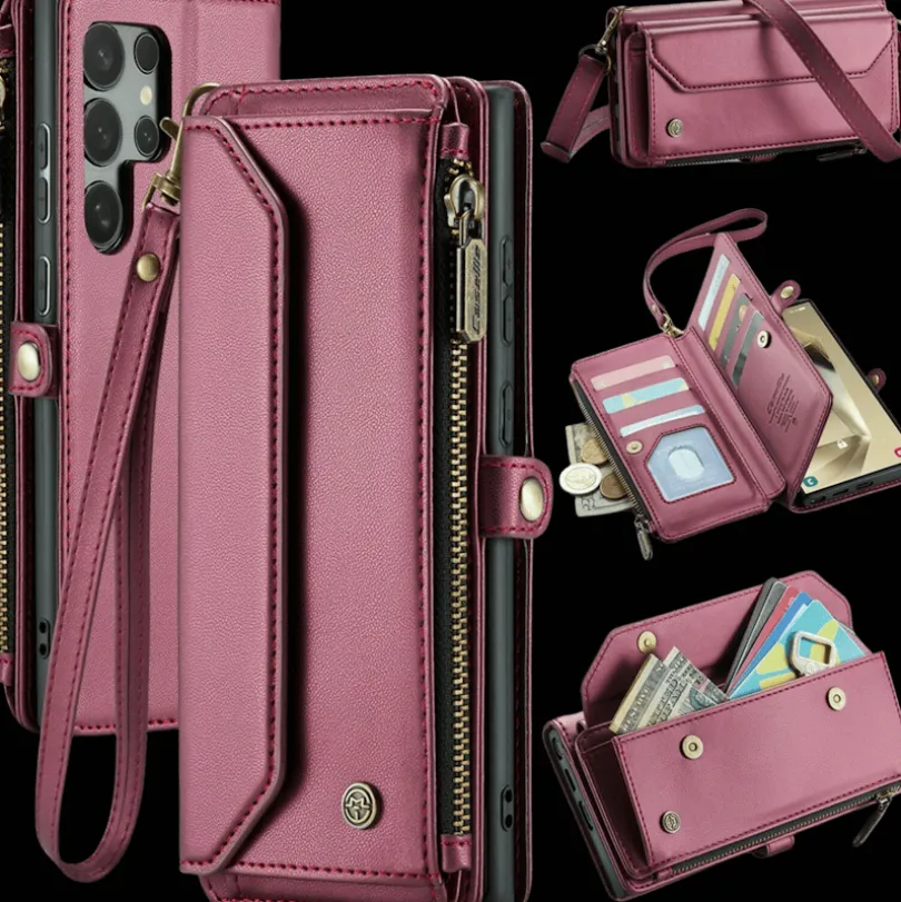 Caseme Samsung S24 Ultra Clutch Wallet met Koord
