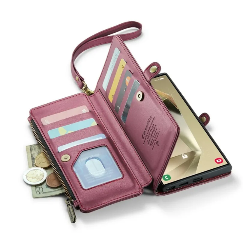 Caseme Samsung S24 Ultra Clutch Wallet met Koord