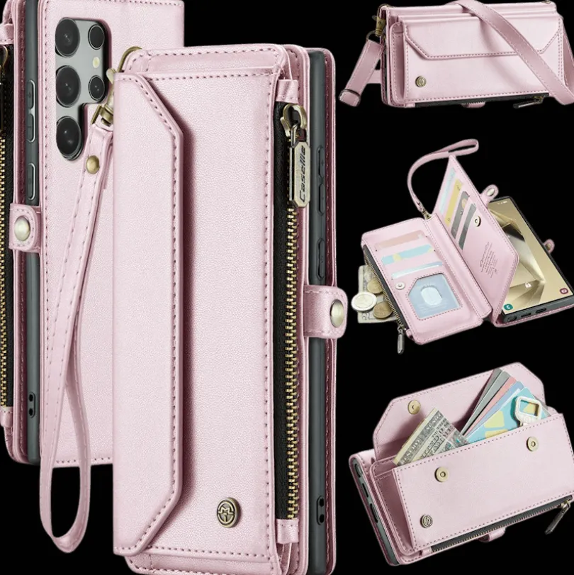 Caseme Samsung S24 Ultra Clutch Wallet met Koord