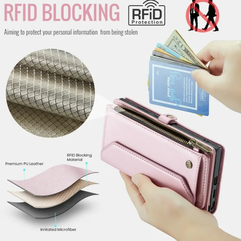 Caseme Samsung S24 Ultra Clutch Wallet met Koord