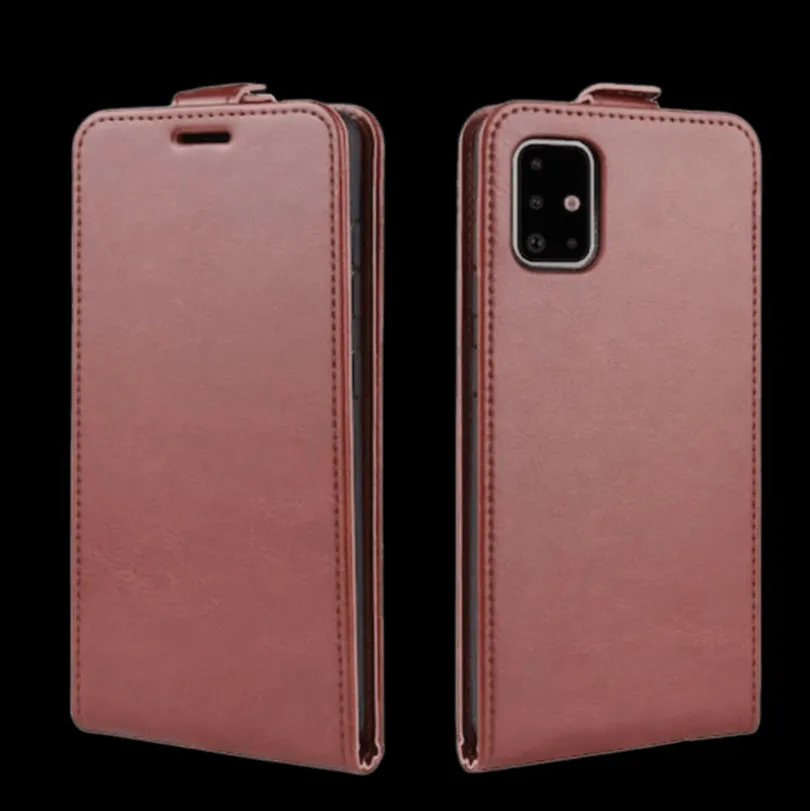 Comfycase Samsung Galaxy A71 Verticale Flip Cover met Pasruimte