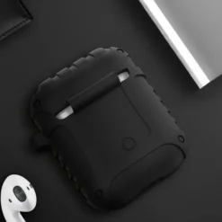 Comfycase Shockproof AirPods 1/2 Hoesje met Riemhaak