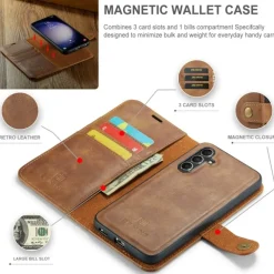 DG.MING Samsung S23 FE Lederen 2-in-1 Wallet en Hoesje