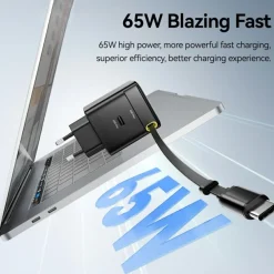 Essager 65W Fast Charging USB-C Oplader met kabel
