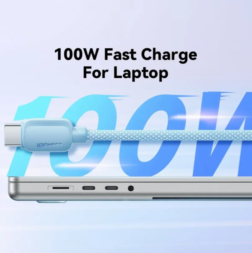Essager 100W Gewoven Smartphone en Laptop USB-C naar USB-C Kabel