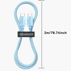 Essager 100W Gewoven Smartphone en Laptop USB-C naar USB-C Kabel
