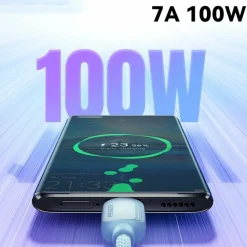 Essager 100W(!) Smartphone en Laptop Data + Oplaadkabel USB-A naar USB-C