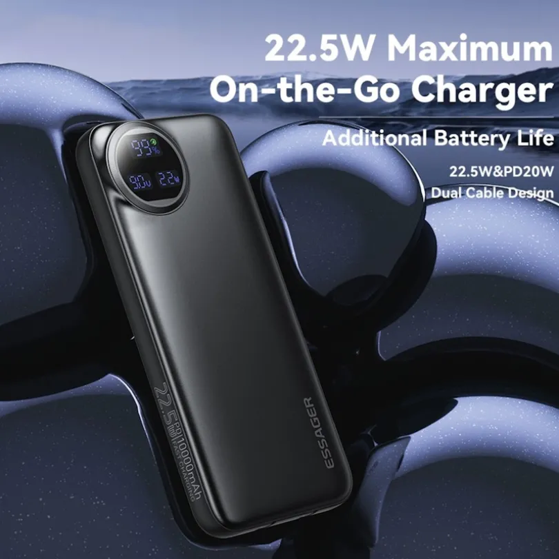 Essager 22.5W Universele Powerbank met Kabel
