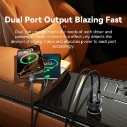 Essager 100W USB-A + USB-C Snellader met Display