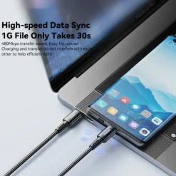 Essager 240W USB-C naar USB-C Ultraspeed Oplaad + Datakabel
